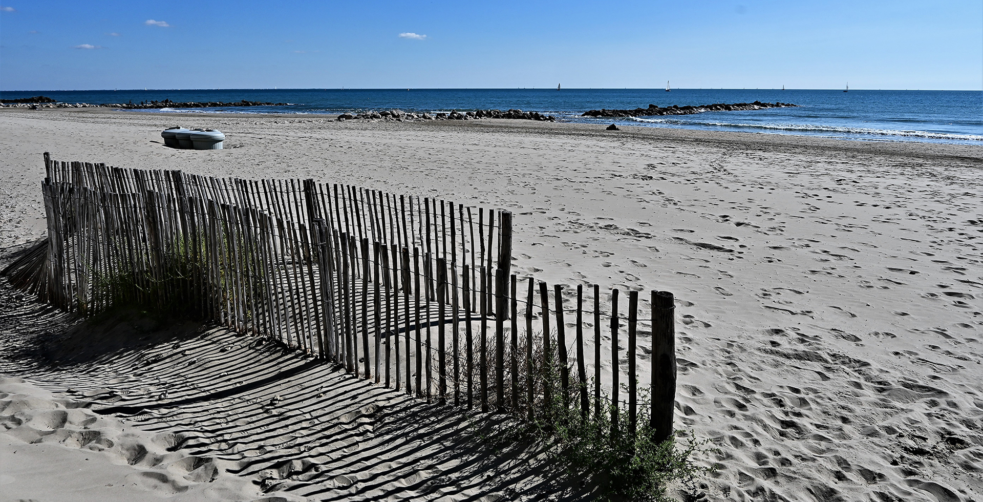 view from the beach at palavas les flots  ,france